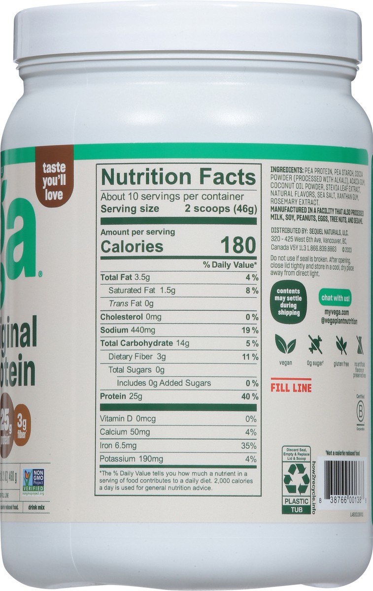 slide 4 of 13, Vega Original Creamy Chocolate Protein 16.2 oz, 16.2 oz