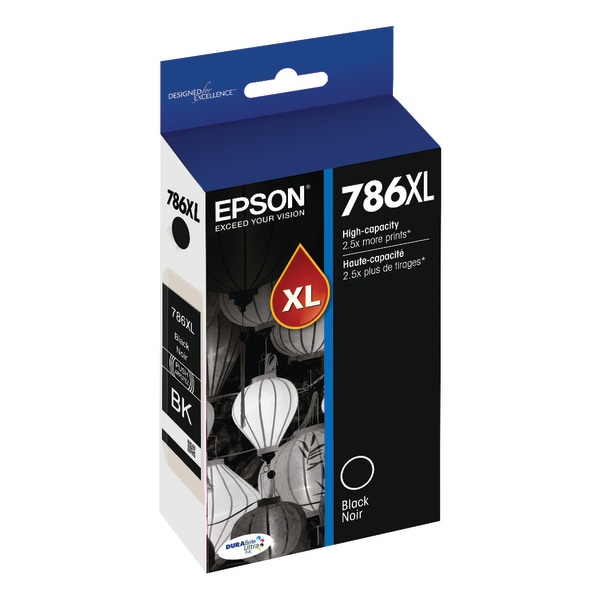 slide 1 of 2, Epson Durabrite Ultra T786Xl120-S High-Yield Black Ink Cartridge, 1 ct