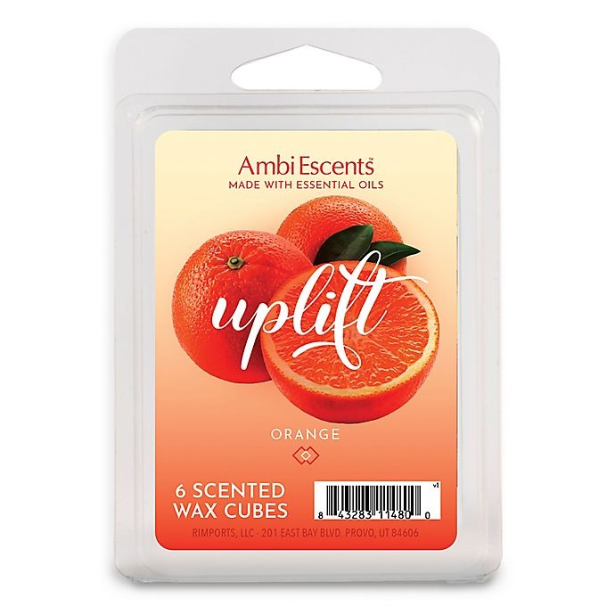 slide 1 of 1, AmbiEscents Uplift Orange Wax Fragrance Cubes, 6 ct