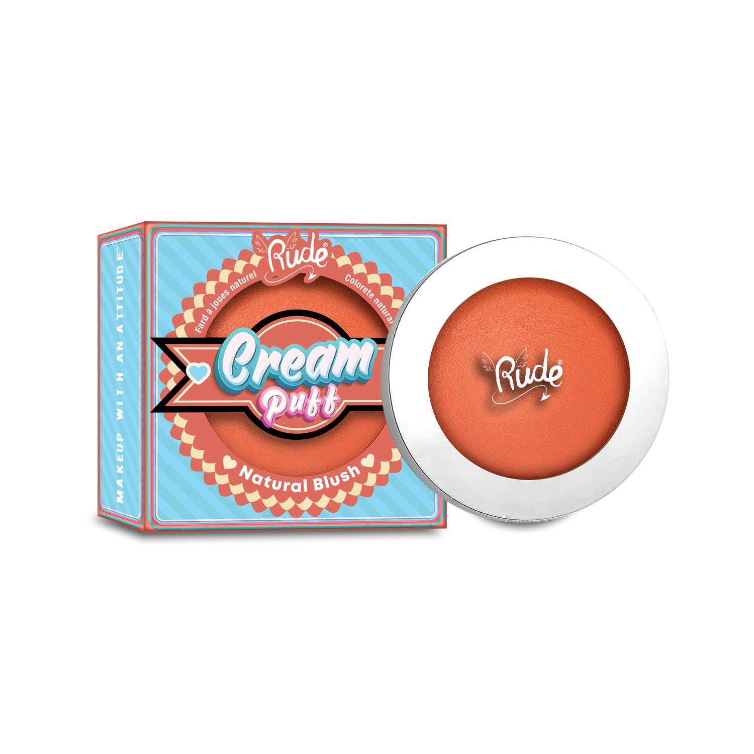 slide 1 of 1, Rude Cosmetics Cream Puff Natural Blush - Creamsicle, 1 ct