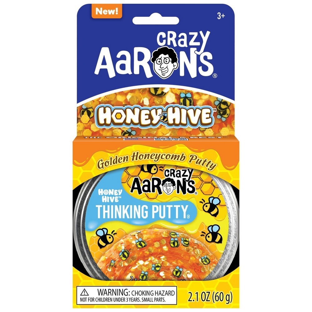 slide 2 of 3, Crazy Aaron's Crazy Aarons Golden Honeycomb Honey Hive Thinking Putty, 2.1 oz