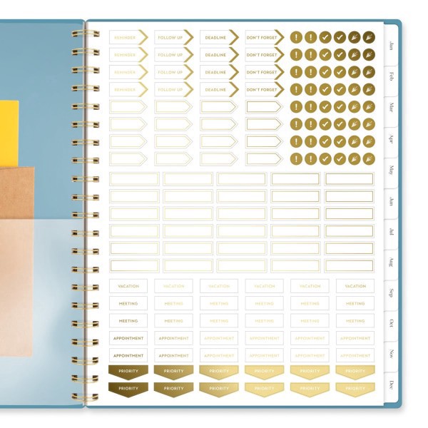 slide 4 of 9, 2025 Cambridge Workstyle Classic Weekly/Monthly Planner, 8-1/2"" X 11"", Seaside Blue, January To December, 1 ct