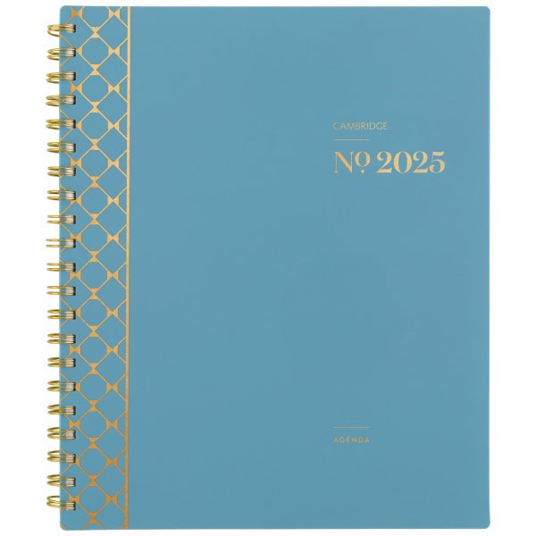 slide 1 of 9, 2025 Cambridge Workstyle Classic Weekly/Monthly Planner, 8-1/2"" X 11"", Seaside Blue, January To December, 1 ct