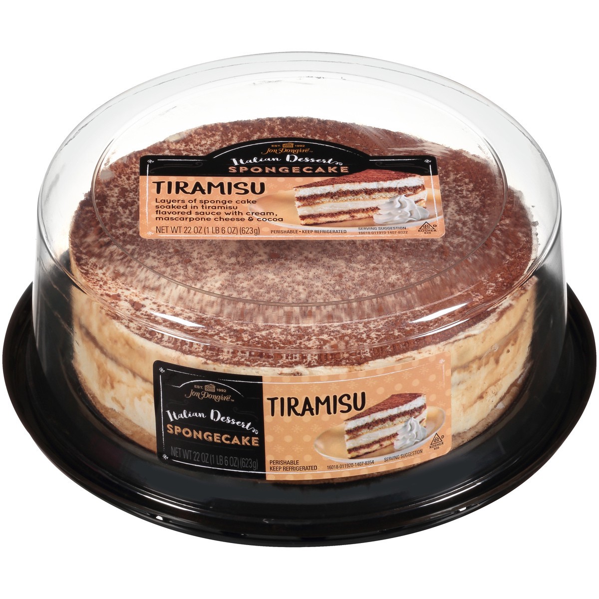 slide 11 of 12, Jon Donaire Italian Dessert Tiramisu Spongecake 22 oz. Clamshell, 22 oz