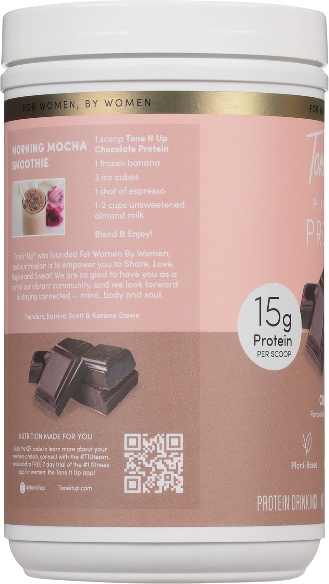 slide 5 of 9, Tone It Up Plant-Based Chocolate Protein Drink Mix 14.82 oz, 14.82 oz