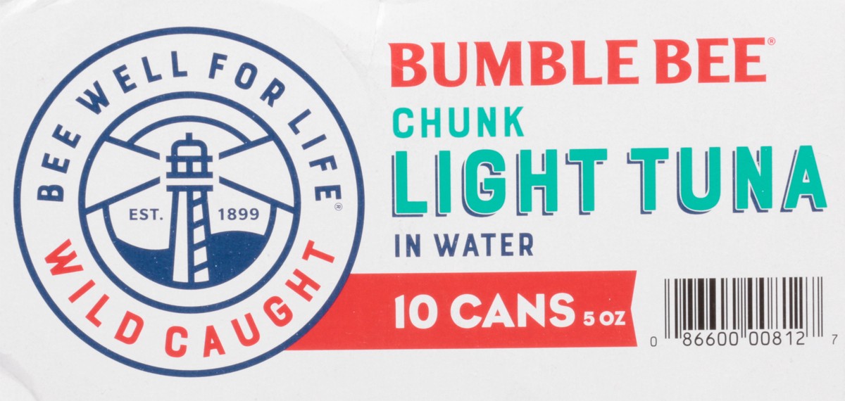 slide 4 of 10, Bumble Bee Chunk Light Tuna in Water, 5 oz