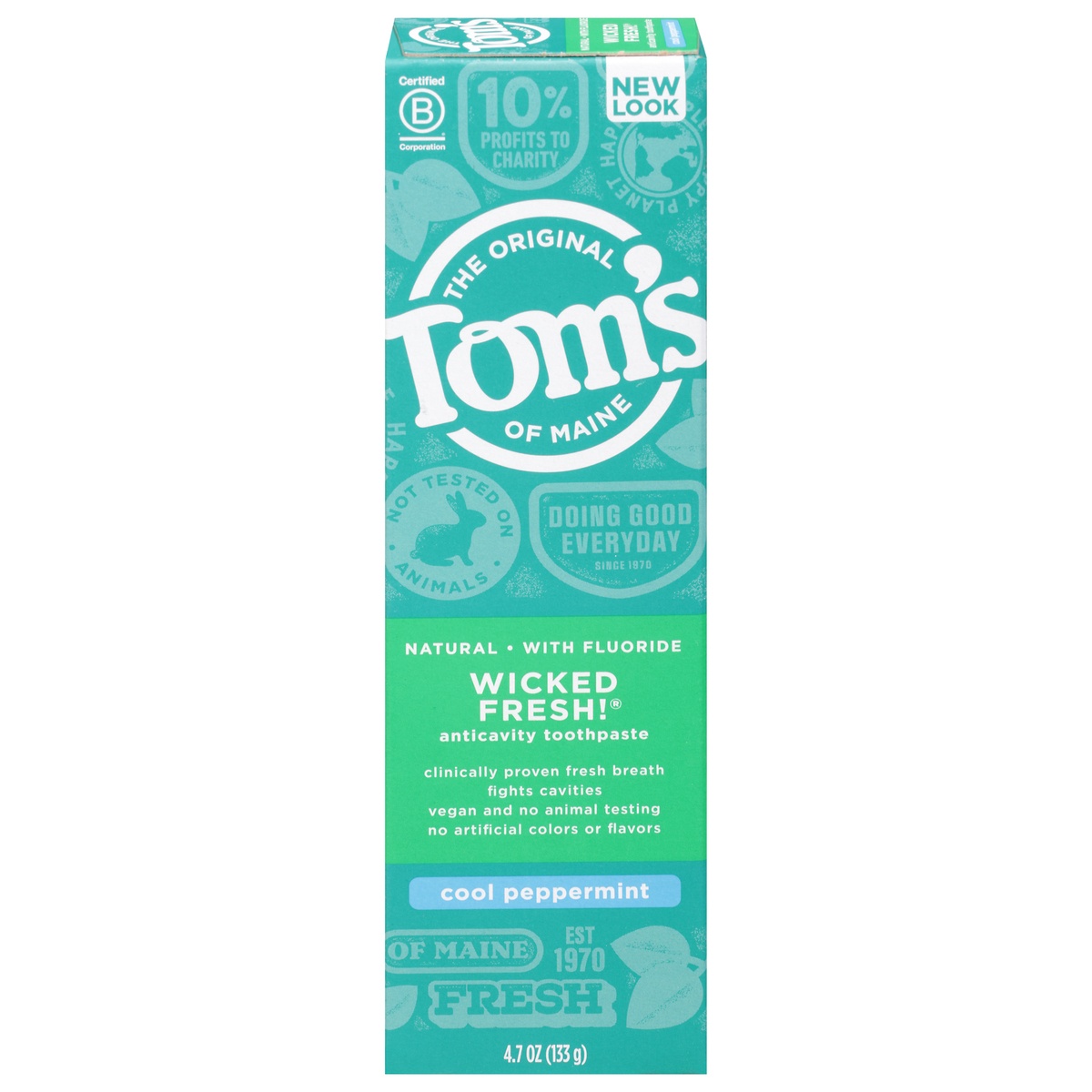 slide 1 of 1, Tom's of Maine Wicked Fresh Cool Peppermint Toothpaste, 4.7 oz