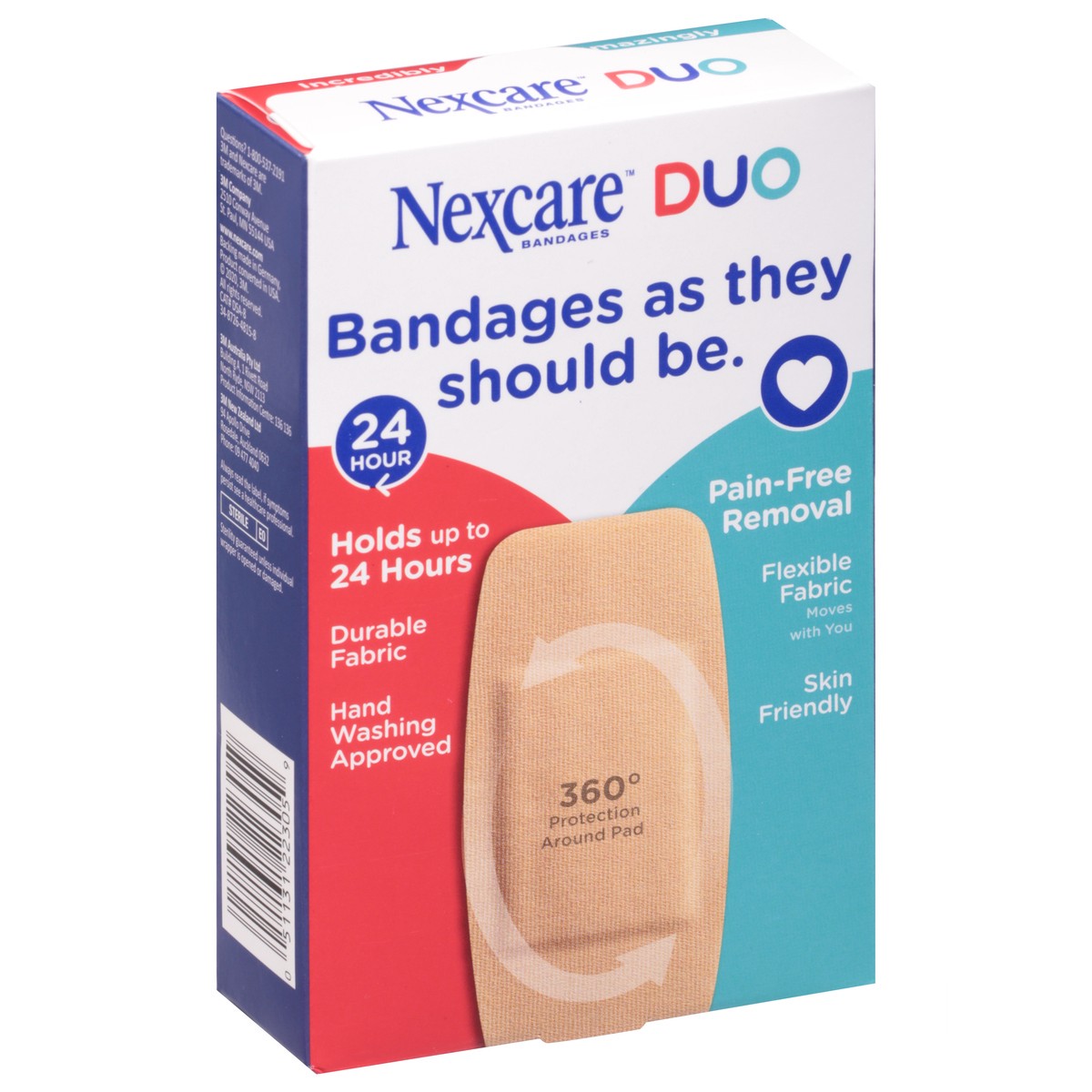 slide 5 of 9, Nexcare DUO Bandages Knee/Elbow, 8 ct