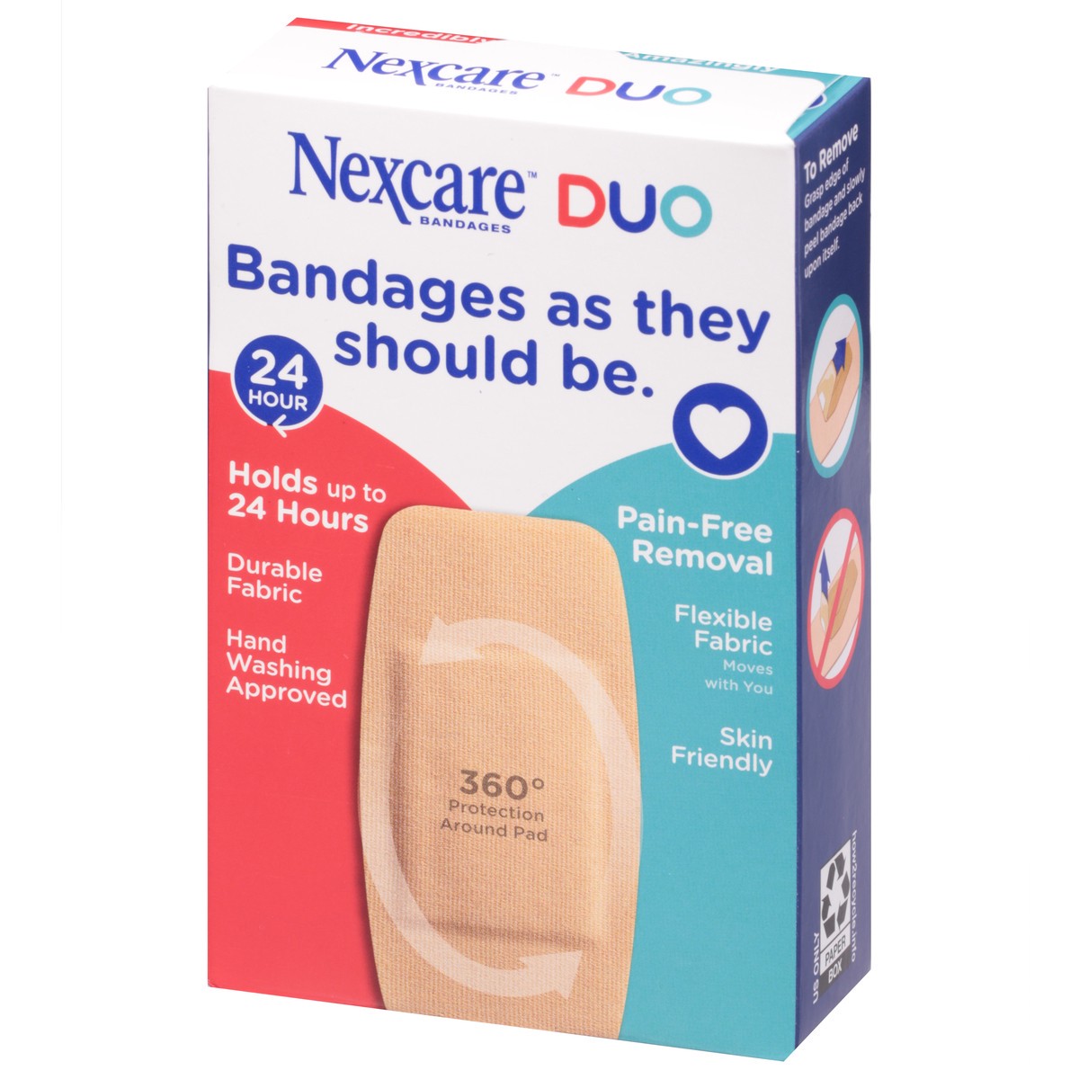 slide 2 of 9, Nexcare DUO Bandages Knee/Elbow, 8 ct