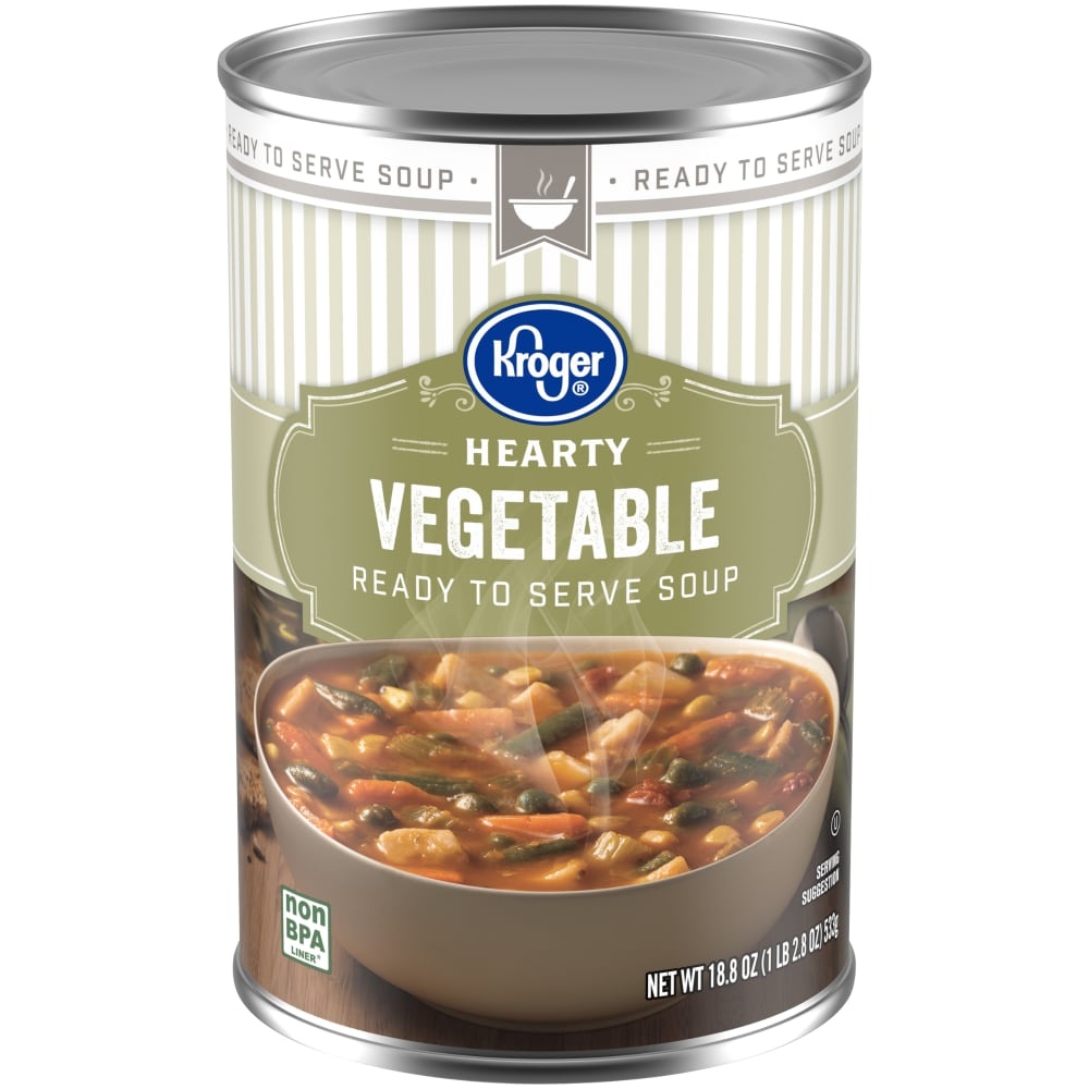 slide 1 of 1, Kroger Hearty Vegetable Soup, 18.8 oz