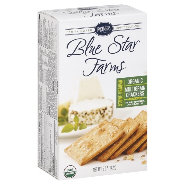slide 1 of 1, Blue Star Farms Organic Multigrain Crackers, 5 oz