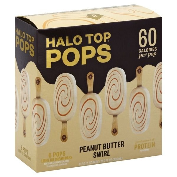 slide 1 of 7, Halo Top Creamery Pops Peanut Butter Swirl Ice Cream Pops, 6 ct; 2 fl oz