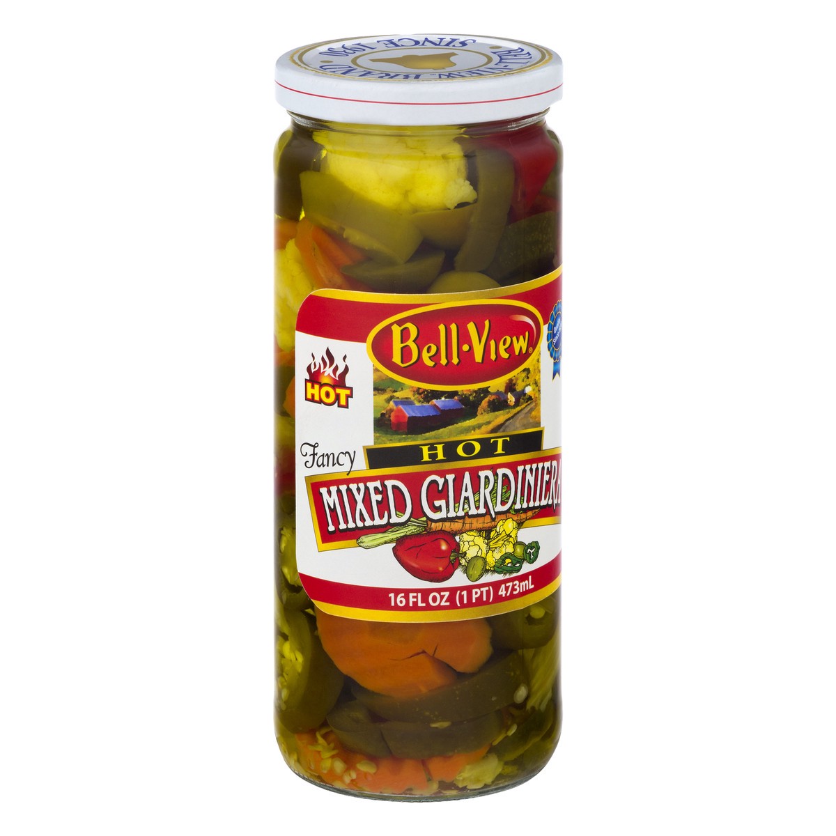 slide 6 of 13, Bell-View Hot Mixed Giardiniera 16 oz, 16 oz