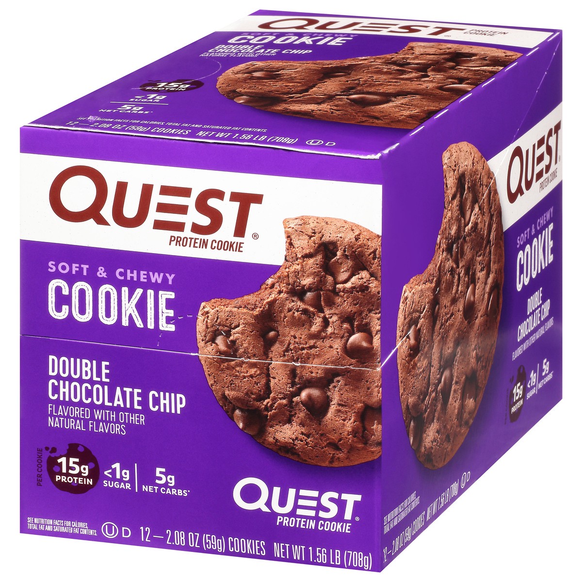 slide 2 of 10, Quest Protein Cookie, 12 ct