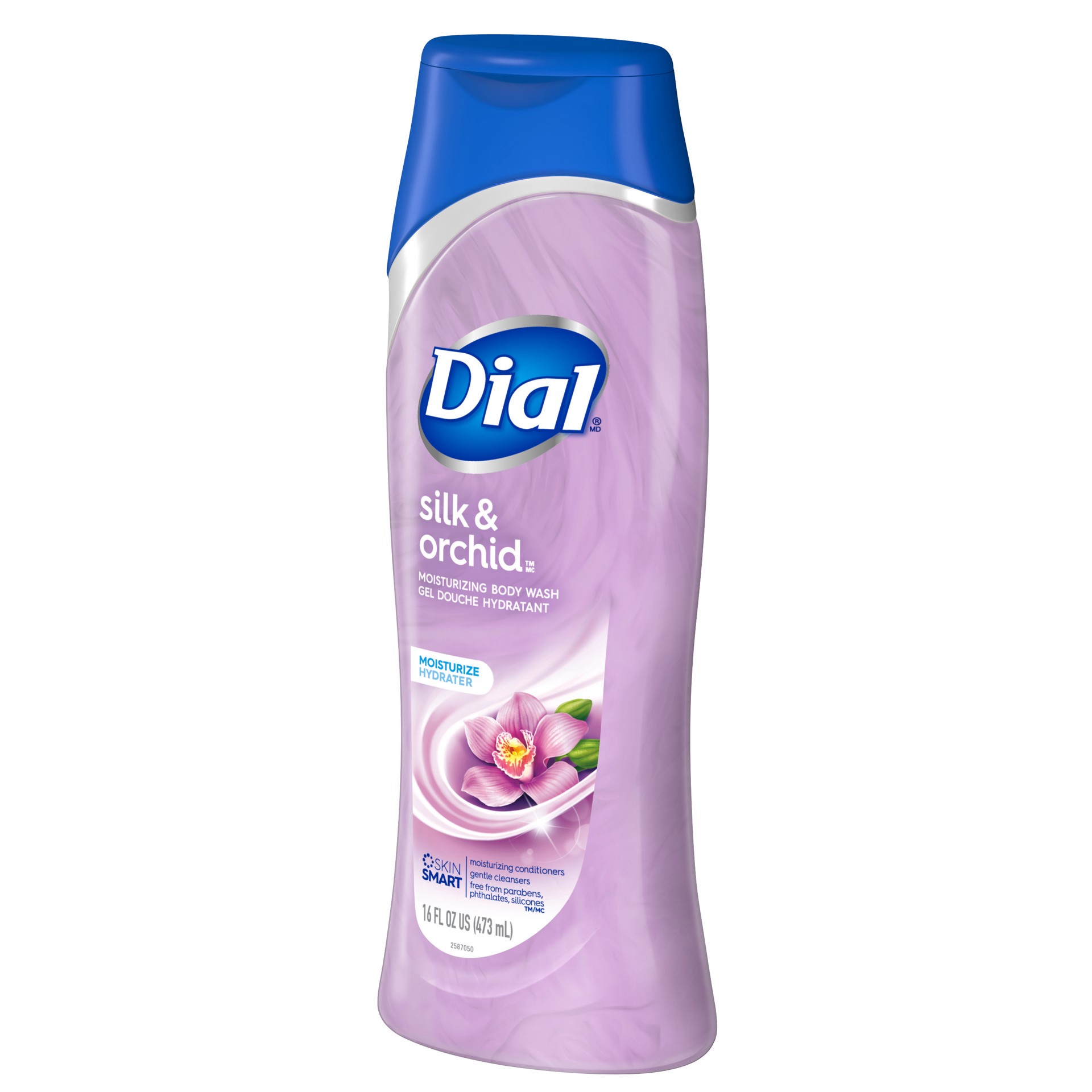 slide 2 of 5, Dial Body Wash, Silk & Orchid, 16 fl oz, 16 fl oz