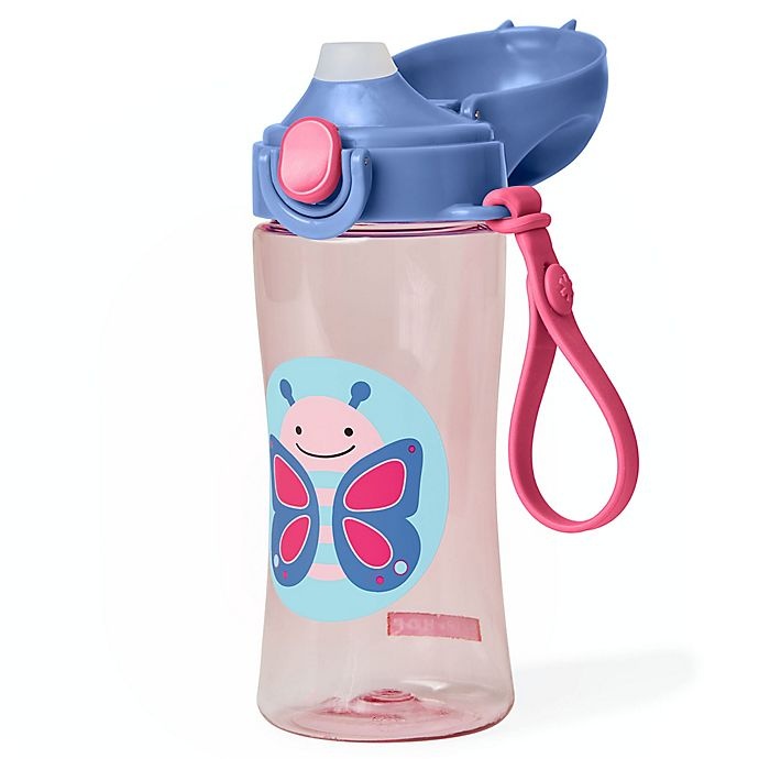 slide 2 of 4, Skip Hop SKIP*HOP Zoo Lock-Top Butterfly Sports Bottle, 1 ct