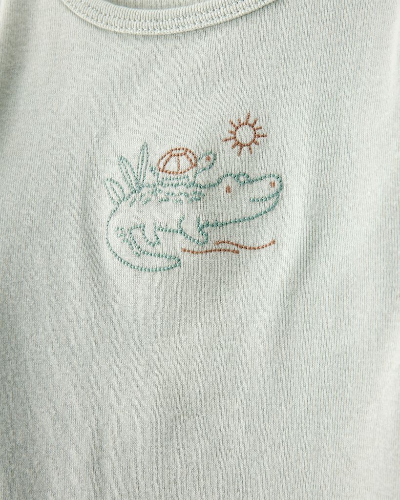 slide 4 of 5, Carter's Baby 4-Piece Alligator Outfit Set - Green Green 12M, 4 pc