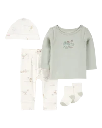 Carter's Baby 4-Piece Alligator Outfit Set - Green Green 12M