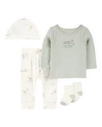 Carter's Baby 4-Piece Alligator Outfit Set - Green Green 12M