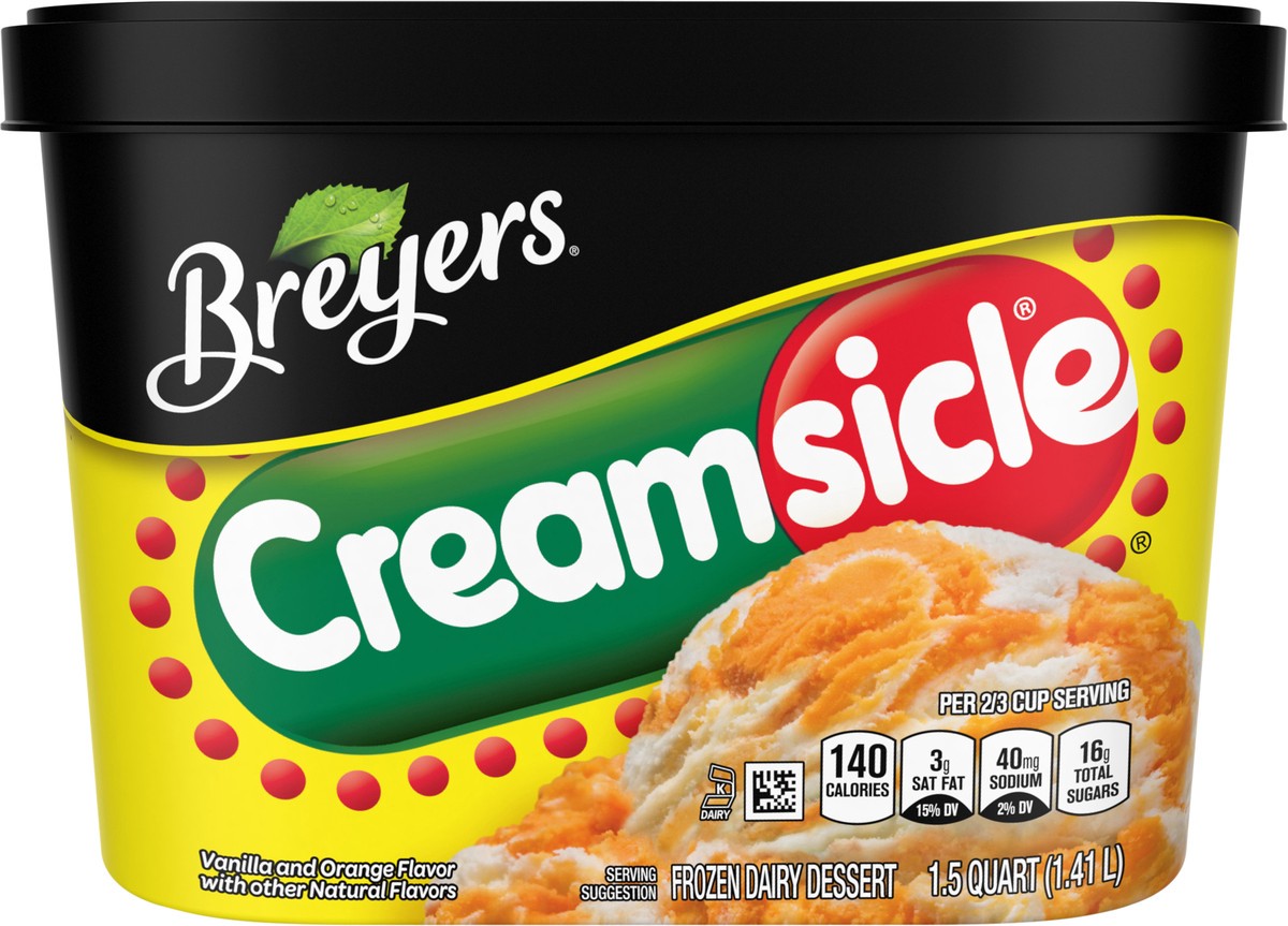 slide 6 of 10, Breyer's Breyers Frozen Dairy Dessert Creamsicle Orange, 48 oz, 48 oz