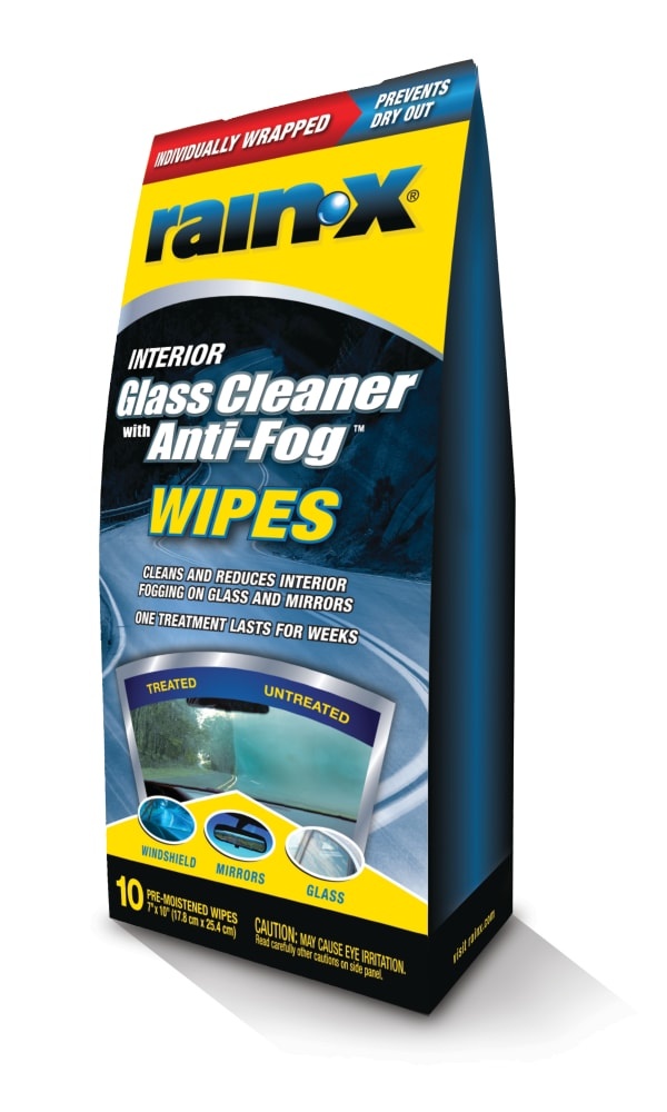 slide 1 of 1, Rain-X Glass Cleaner With Anti-Fog Wipes, 1 ct