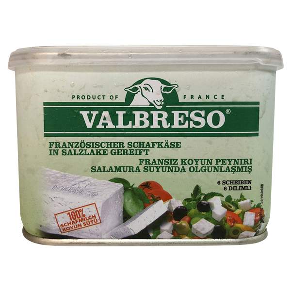 slide 1 of 1, Valbresco French Feta Cheese, 600 grams, 600 gram