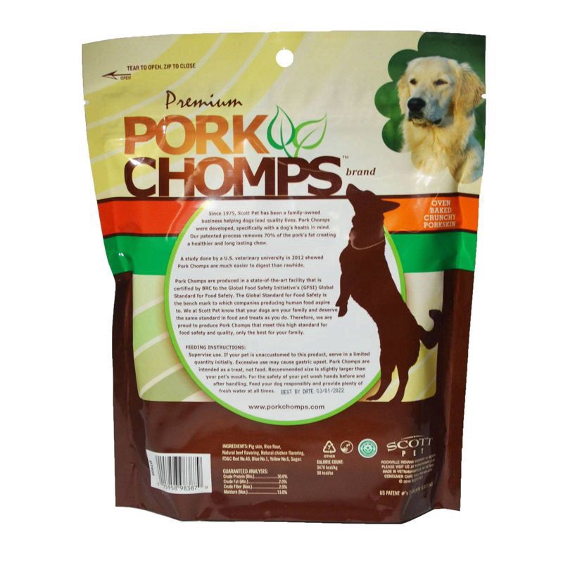 slide 2 of 4, Pork Chomps Assorted Flavors Dog Treat Twists, 50 ct