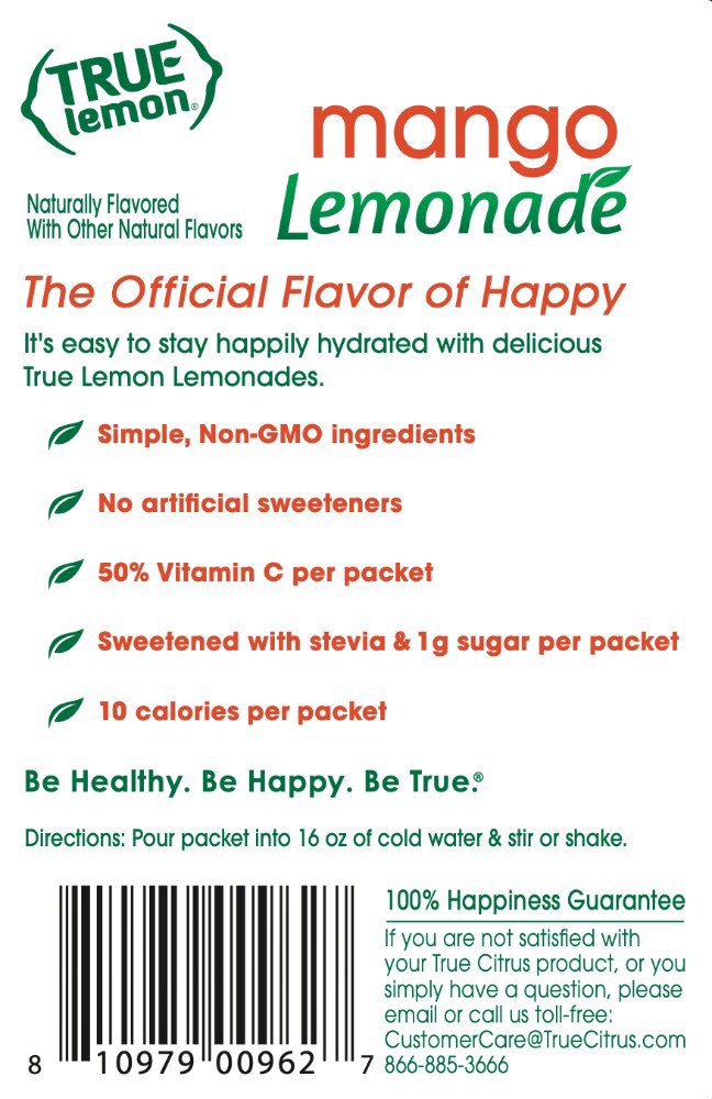 slide 2 of 2, True Lemon Mango Lemonade Drink Mix 10 - 0.11 oz Packets, 10 ct