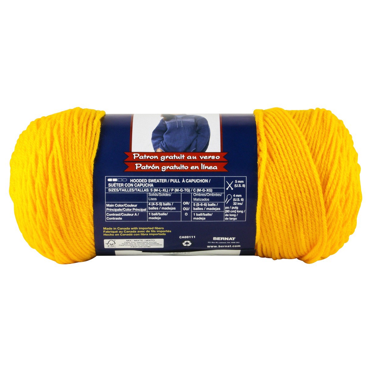 slide 3 of 3, Bernat Super Value Yarn - Yellow, 1 ct