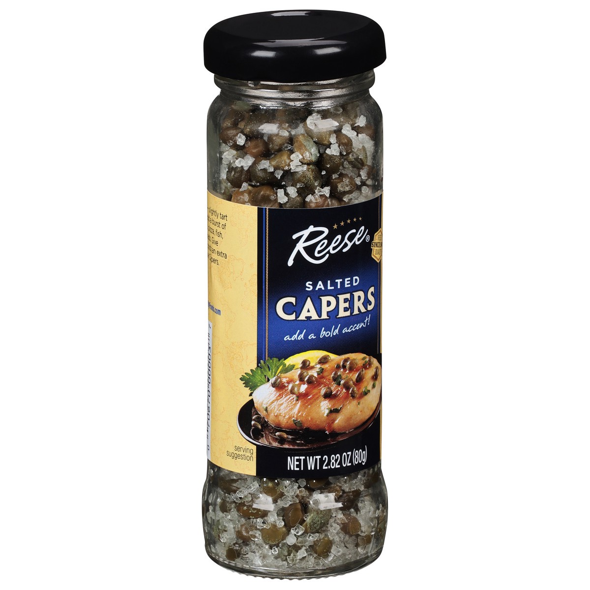 slide 4 of 11, Reese Capers, Salted, 2.82 oz