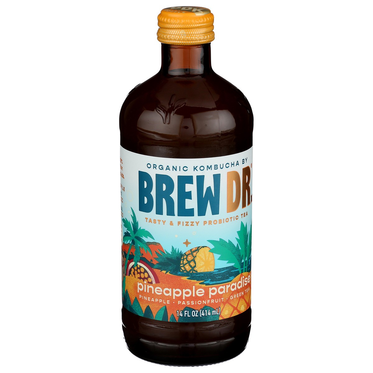 slide 2 of 9, Brew Dr. Pineapple Paradise Organic Kombucha, 14 oz