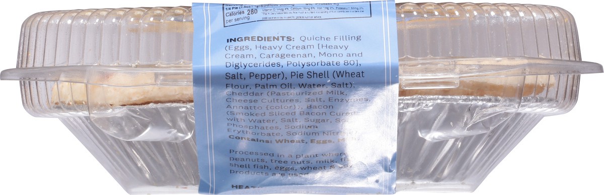 slide 9 of 13, Quiche Bacon Cheddar - 10 OZ, 10 oz