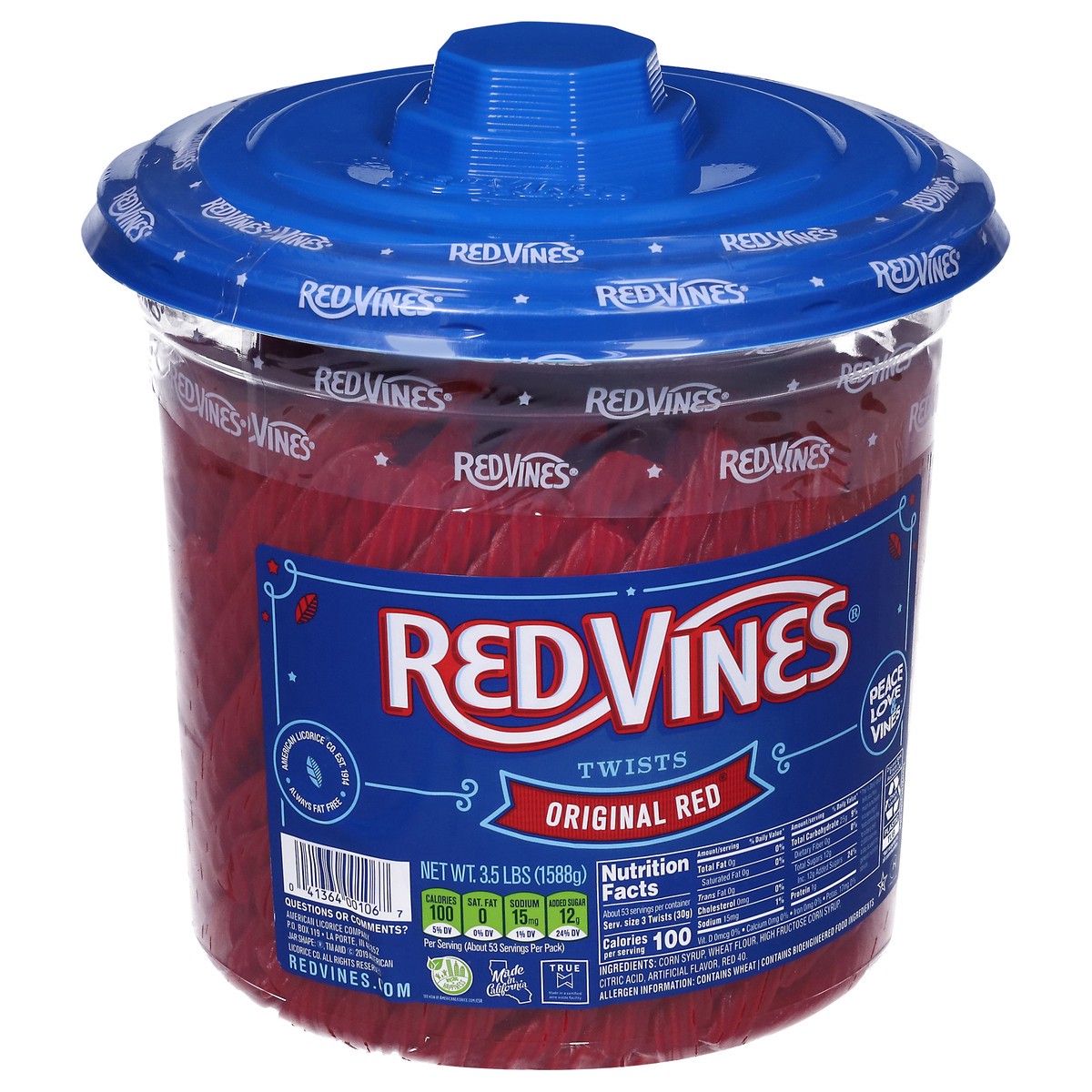 slide 14 of 14, Red Vines Twists Original Red Candy 3.5 lb, 3.50 ct