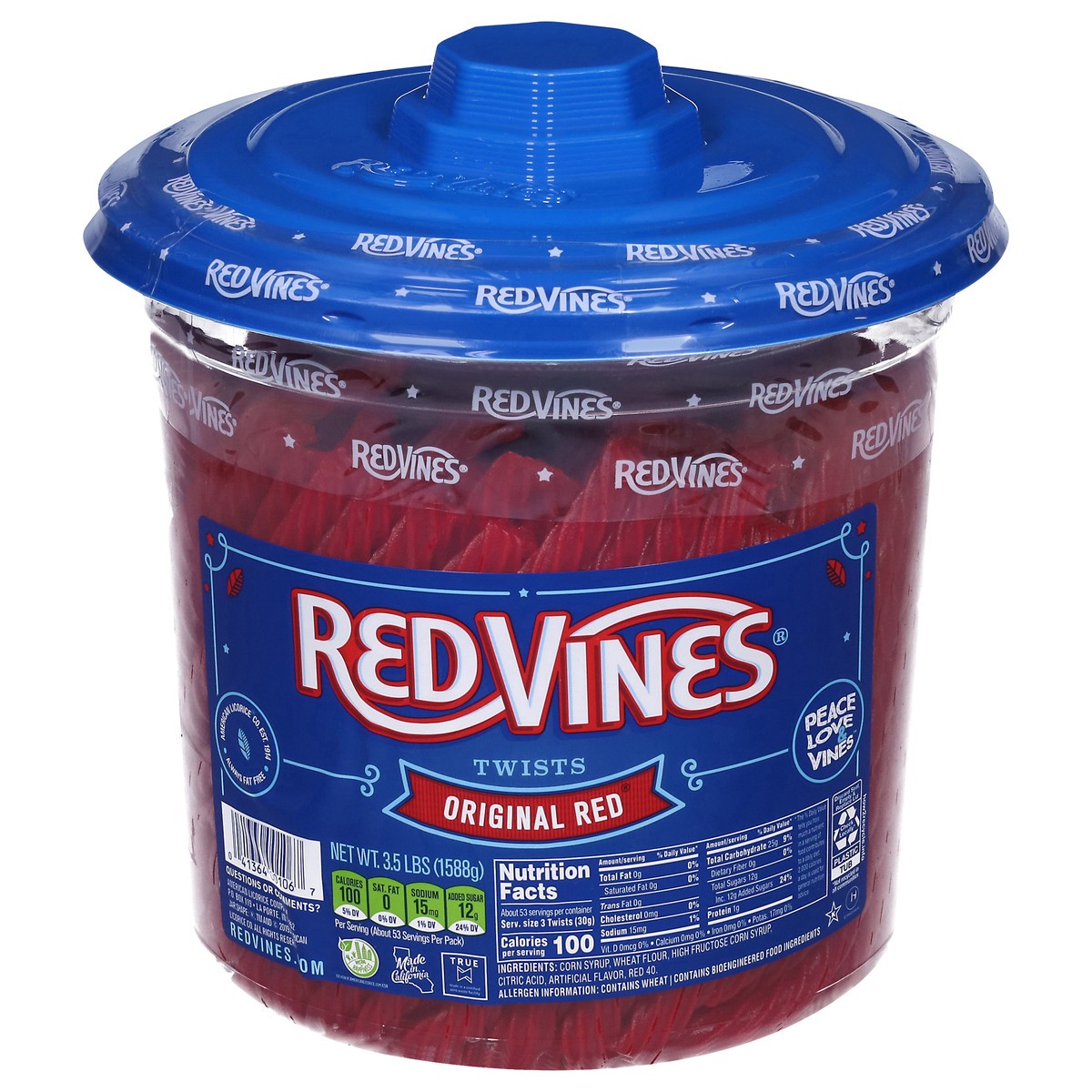 slide 7 of 14, Red Vines Twists Original Red Candy 3.5 lb, 3.50 ct