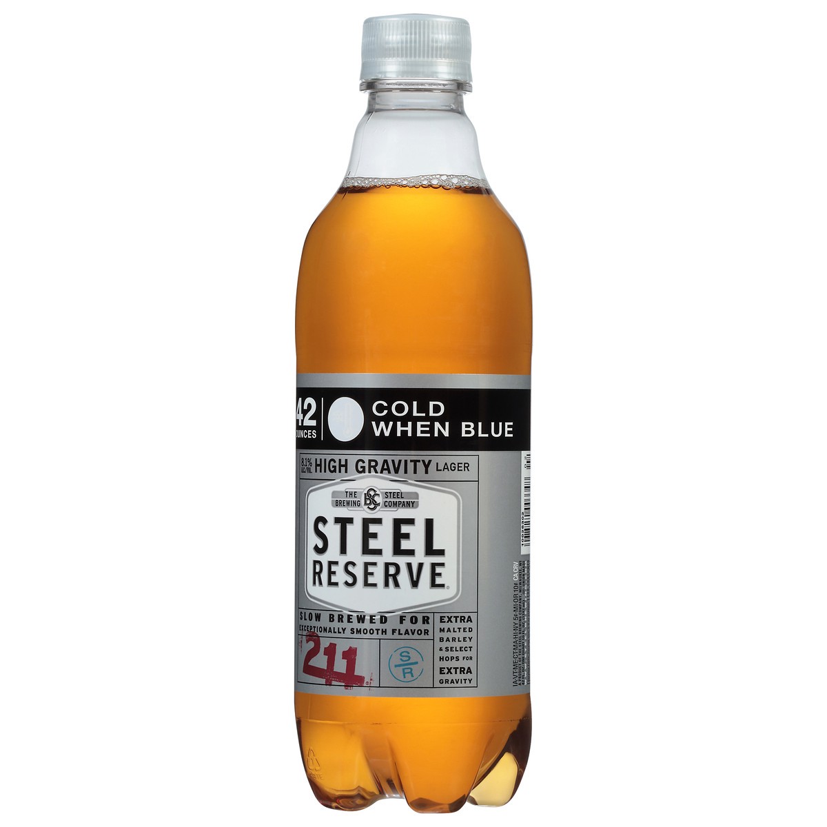 slide 5 of 9, Steel Reserve High Gravity Malt Liquor, Beer, 42 fl. oz. Plastic Bottle, 8.1% ABV, 42 fl oz