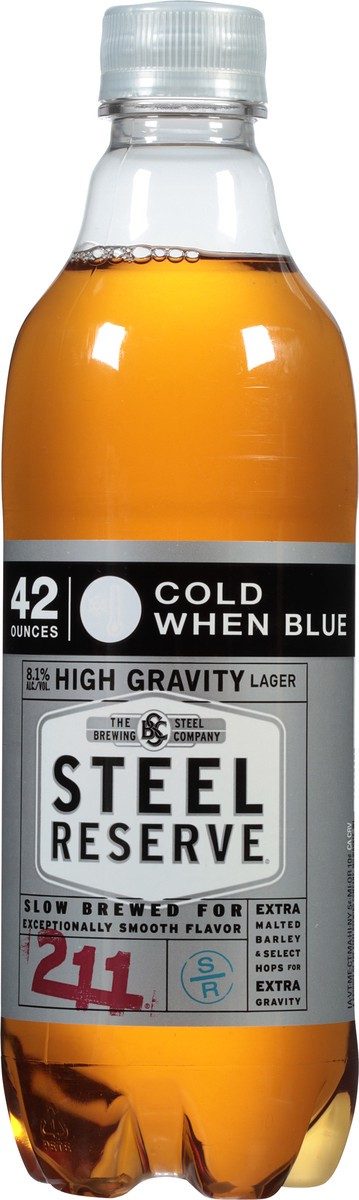 slide 3 of 9, Steel Reserve High Gravity Malt Liquor, Beer, 42 fl. oz. Plastic Bottle, 8.1% ABV, 42 fl oz