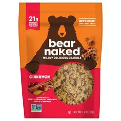 Bear Naked Granola Cereal, Whole Grain Granola, Breakfast Snacks, Cinnamon, 11.2oz Bag (1 Bag)