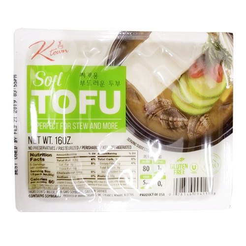 slide 1 of 1, K-Town Tofu-Soft, 16 oz