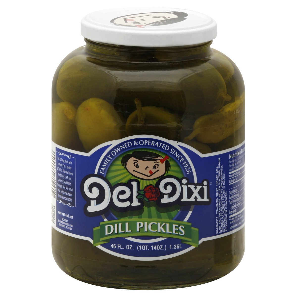 slide 2 of 2, Del-Dixi Pickles 46 oz, 46 oz