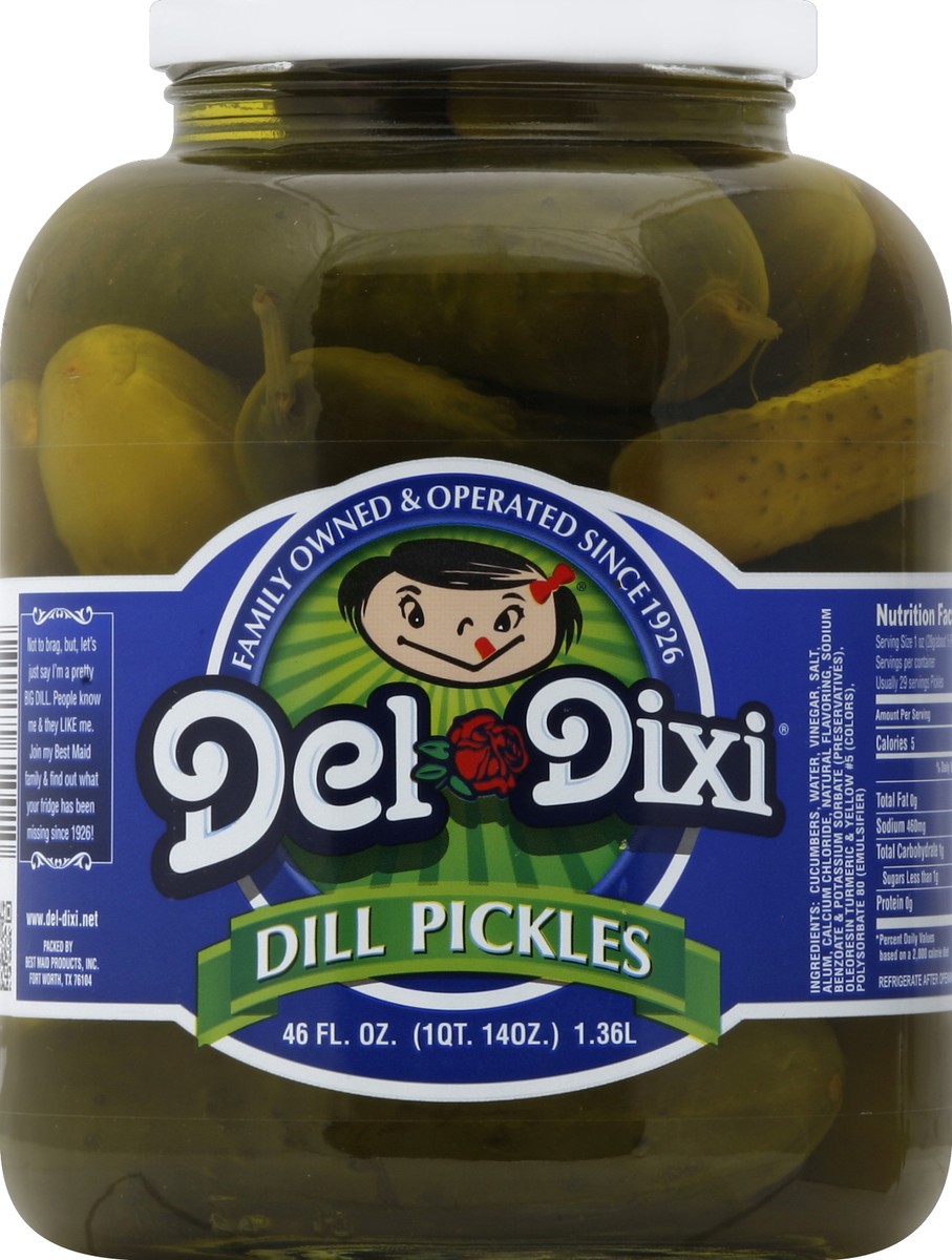 slide 1 of 2, Del-Dixi Pickles 46 oz, 46 oz