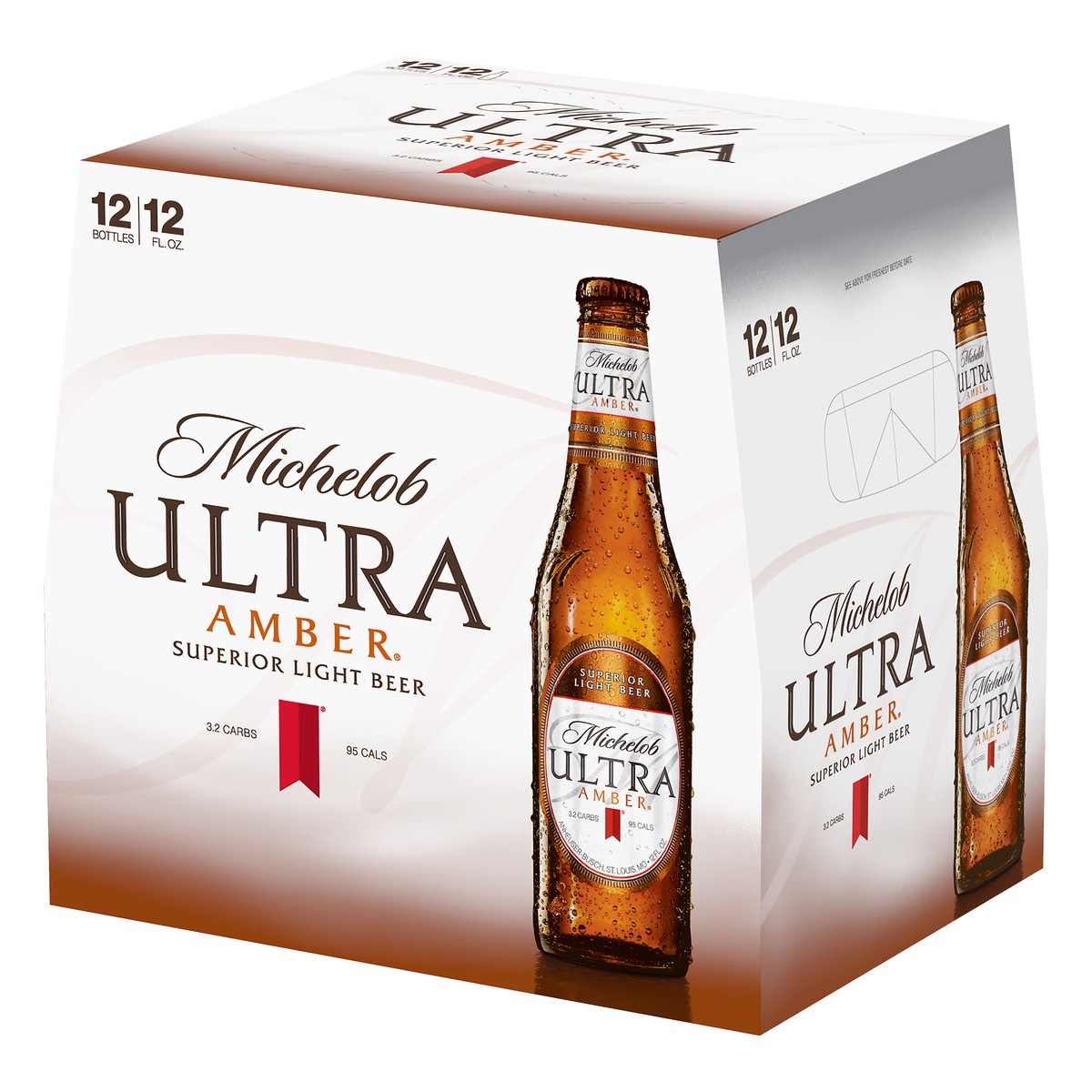 slide 5 of 8, Michelob Ultra Amber Superior Light Beer 12 ea, 12 ct; 12 fl oz