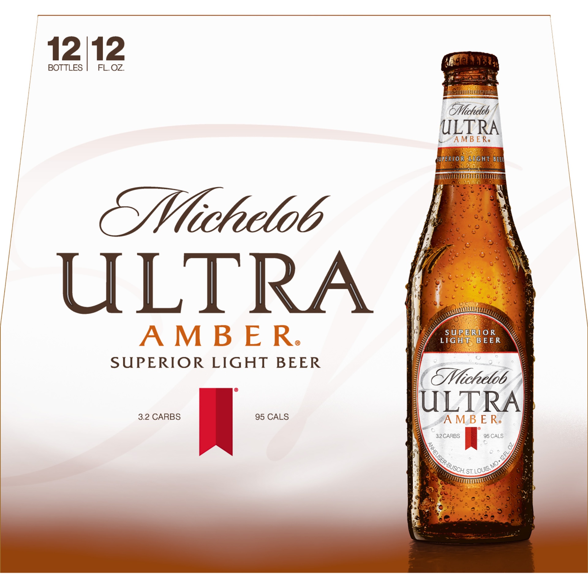 slide 1 of 6, Michelob ULTRA Amber Light Beer Beer, 12 ct; 12 fl oz