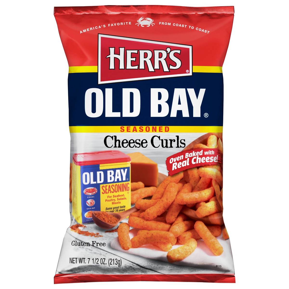 slide 1 of 6, Herr's Old Bay Seasoned Cheese Curls - 7.5 oz, 7.5 oz