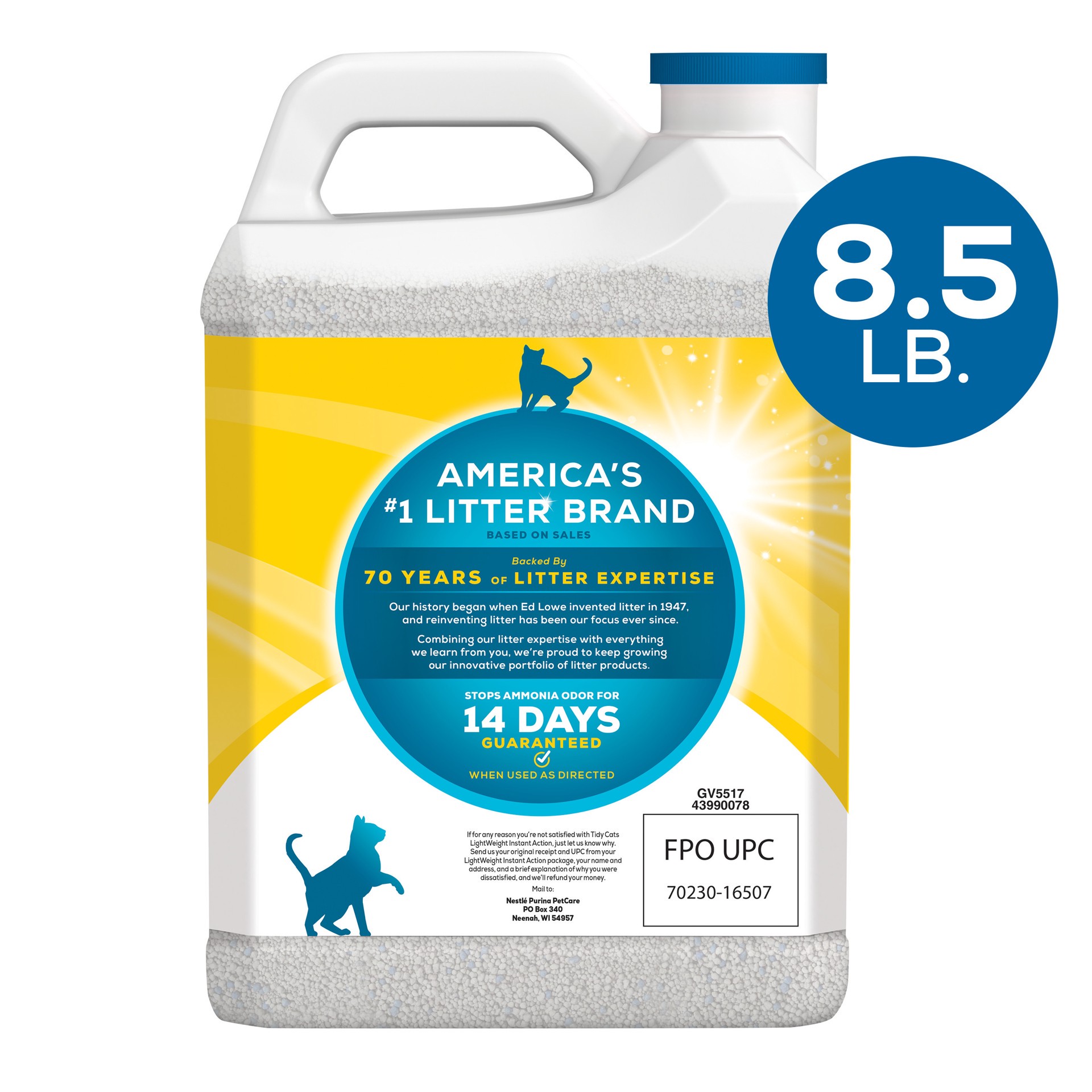 slide 3 of 7, Tidy Cats Purina Tidy Cats LightWeight, Low Dust, Clumping Cat Litter Odor Control, LightWeight Instant Action, 8.5 lb