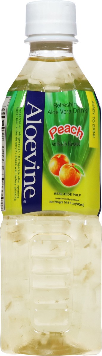 slide 11 of 14, Aloevine Refreshing Peach Aloe Vera Drink 16.9 fl oz, 16.9 fl oz