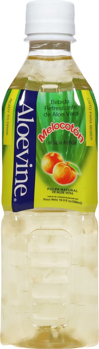 slide 2 of 14, Aloevine Refreshing Peach Aloe Vera Drink 16.9 fl oz, 16.9 fl oz