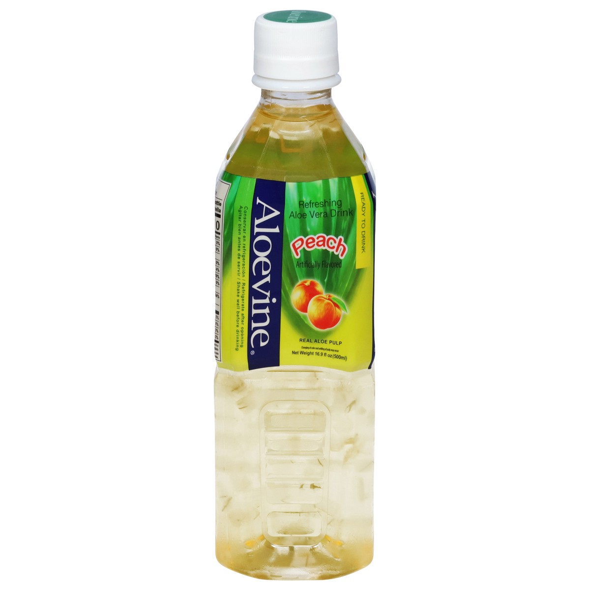 slide 7 of 14, Aloevine Refreshing Peach Aloe Vera Drink 16.9 fl oz, 16.9 fl oz