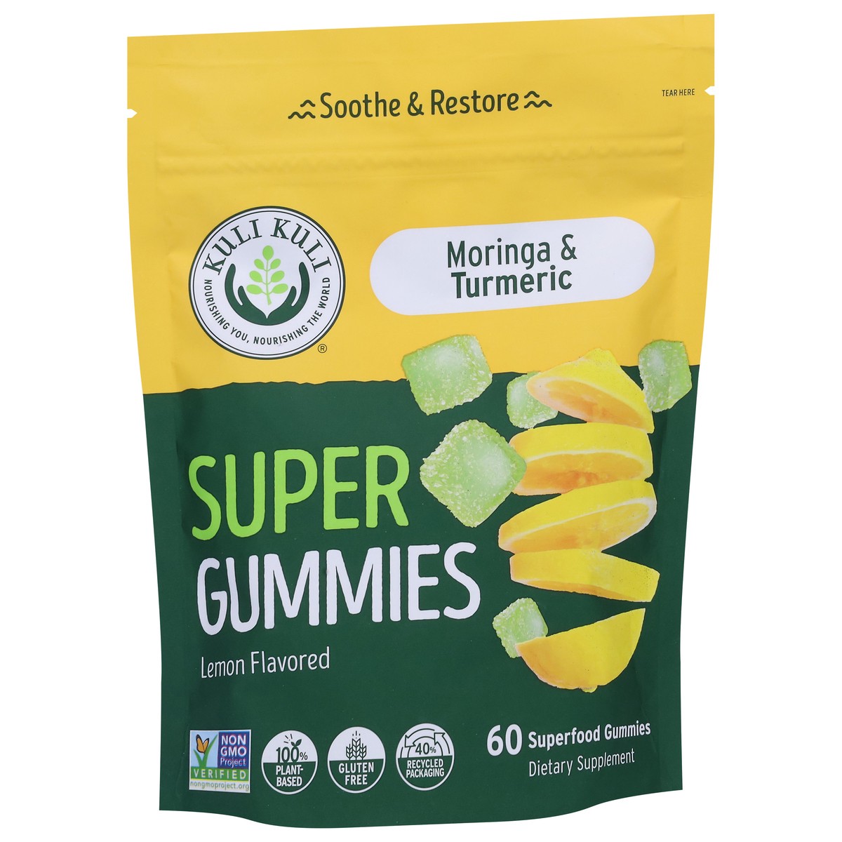 slide 5 of 9, Kuli Kuli Moringa & Turmeric Lemon Flavored Super Gummies 60 Gummies, 60 ct