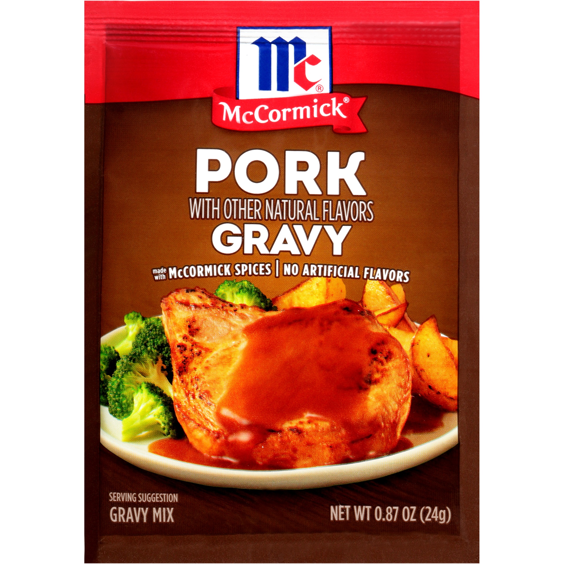 slide 1 of 6, McCormick Pork Gravy Seasoning Mix, 0.87 oz