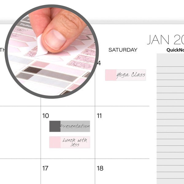 slide 9 of 9, 2025 Cambridge Alicia Weekly/Monthly Planner, 8-1/2"" X 11"", Pink Floral, January To December, 1 ct